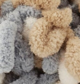 Нитки пряжа для в'язання велюрова плюшева петлями PUFFY COLOR Паффи Колор № 6395