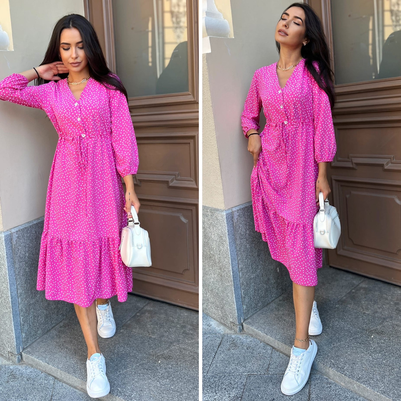 Романтична літня сукня в ретро стилі з шнурочком по талії, норма і батал великі розміри, фото 1