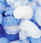 Нитки пряжа для в'язання велюрова плюшева петлями PUFFY FINE COLOR Паффи Файн Колор № 6371