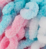 Нитки пряжа для в'язання велюрова плюшева петлями PUFFY FINE COLOR Паффи Файн Колор № 6377