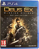 Deus Ex Mankind Divided Day One Edition, Б/У, русская версия - диск для PlayStation 4