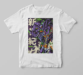 Футболка білий LOYS аніме Наруто Evangelion print