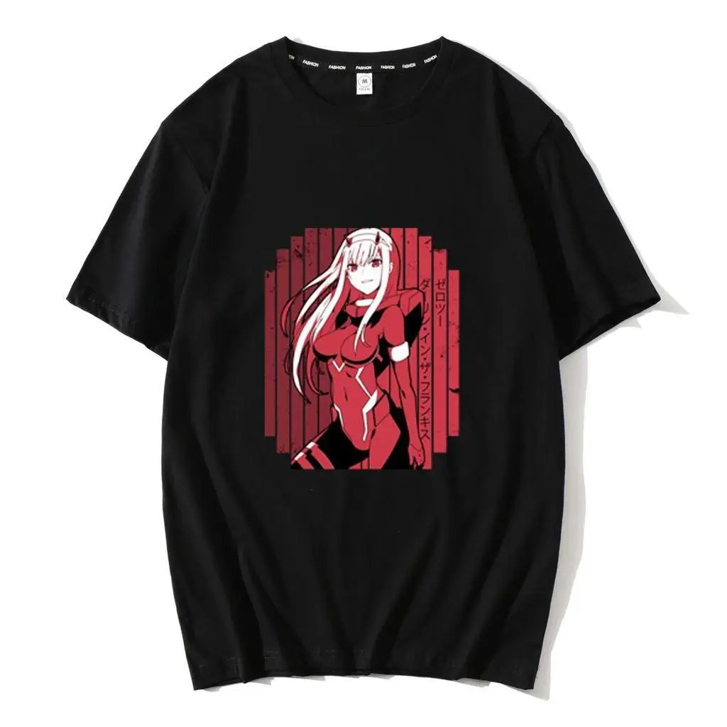 Футболка чорна LOYS аніме Zero Two харадзюку style XS