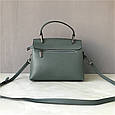 Шкіряна сумка з двома ремінцями клапан під крокодила С67-КТ-3060 Зелена, фото 5