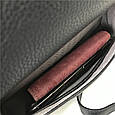 Шкіряна сумка трапеція з ручкою С67-КТ-3023 Чорна, фото 8