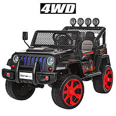 Дитячий електромобіль джип Jeep Wrangler M 3237EBLR-2-3 (MP3, SD, USB, мотори 4x45W, акум.12V7AH), фото 4