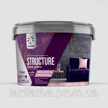 Структурна акрилова декоративна фарба "STRUCTURE COLORINA" 15 кг