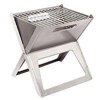 Гриль угольный из жаростойкой нержавеющей стали Bo-Camp Notebook/Fire Basket Compact Silver (8108347)