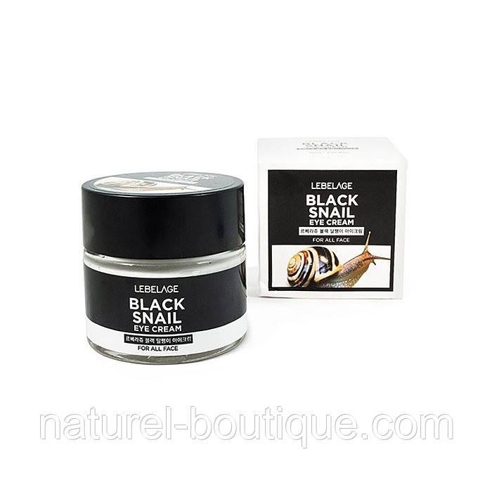 Крем для шкіри навколо очей Lebelage Black Snail Eye Cream з муцином чорного равлика 70 мл