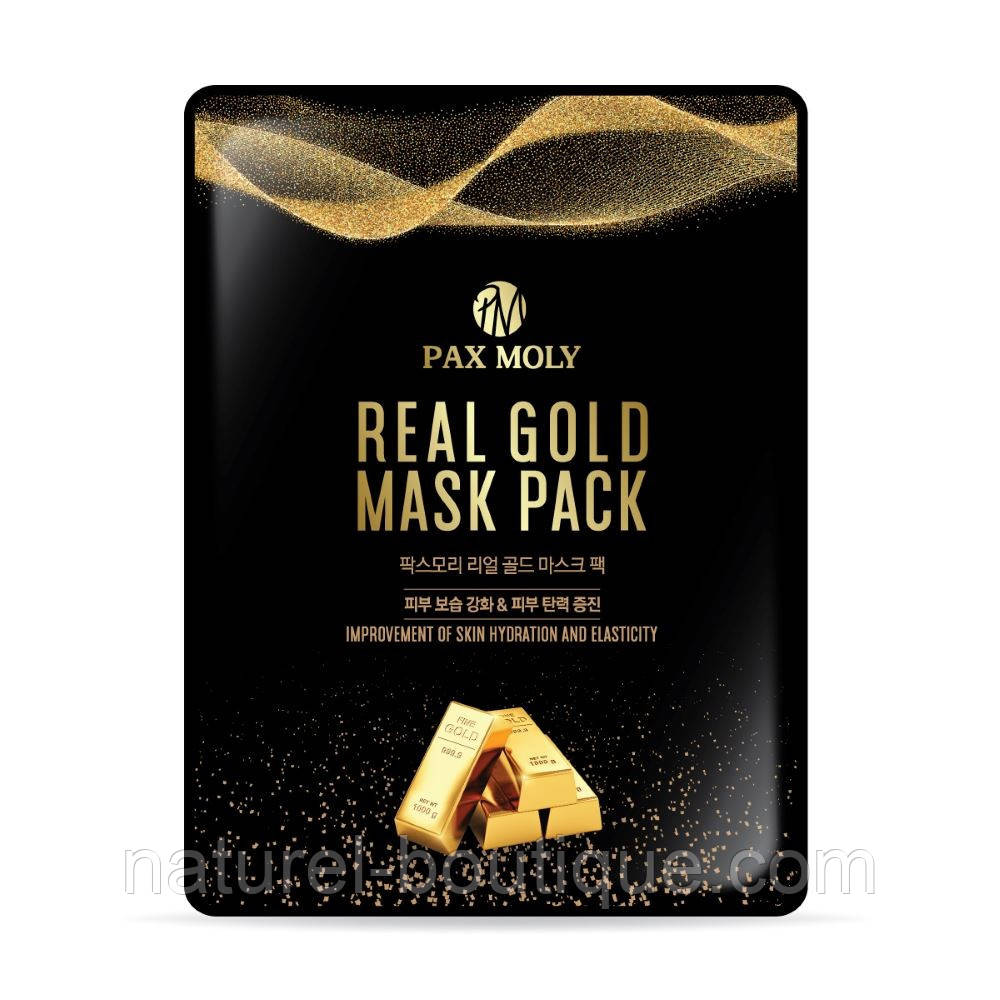 Маска тканинна Pax Moly Real Gold з колоїдним золотом, фото 1