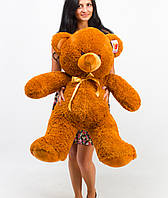 Плюшевий м'який ведмедик 100 см коричневий, Улюблений метровий ведмідь — красиві м'які іграшки в подарунок дівчині