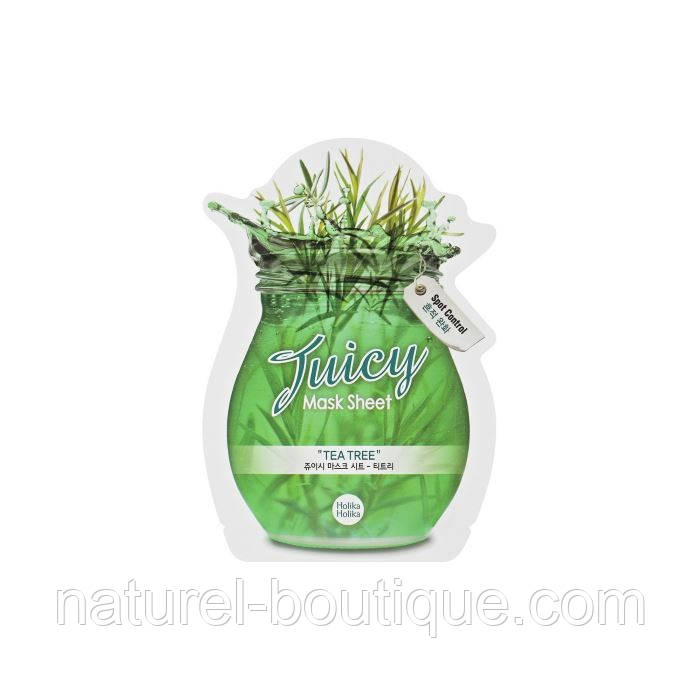 Маска тканинна для обличчя Holika Holika Tea Tree Juicy Mask Sheet з екстрактом чайного дерева
