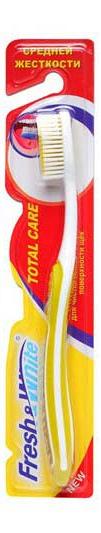 Зубна щітка Meggi Fresh&White Total Care, середньої жорсткості, фото 1