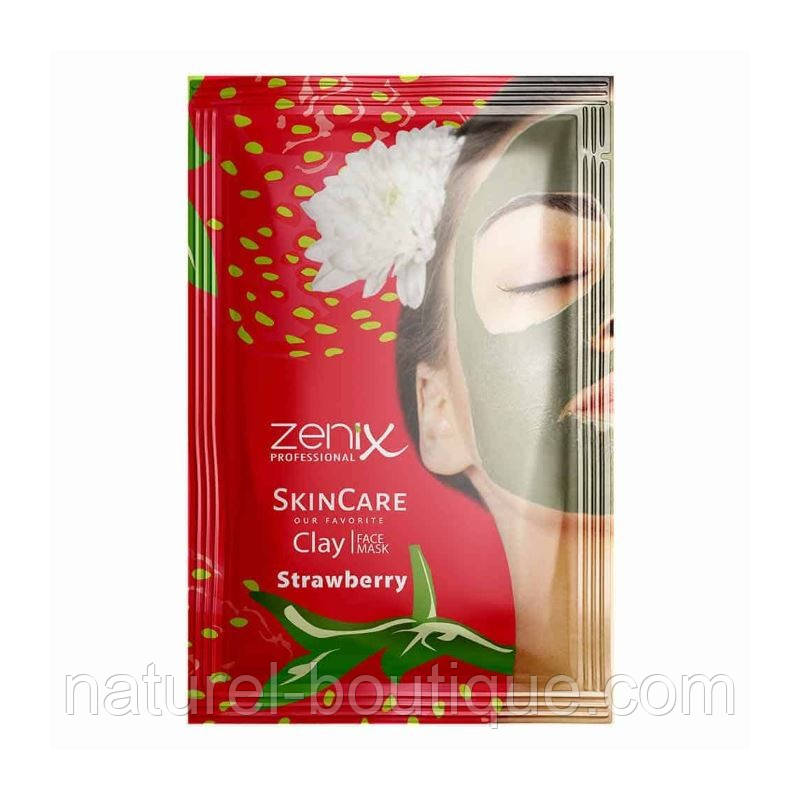 Маска для обличчя Zenix глиняна полуничний кашкет 20 г