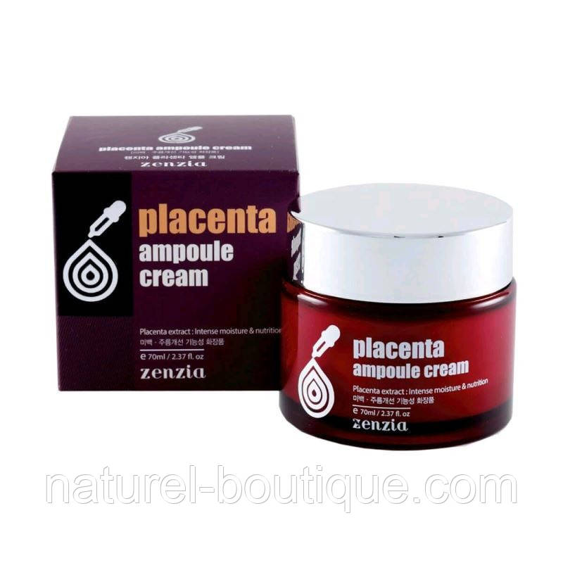 Крем для обличчя Zenzia Placenta Ampoule cream із плацентою, фото 1