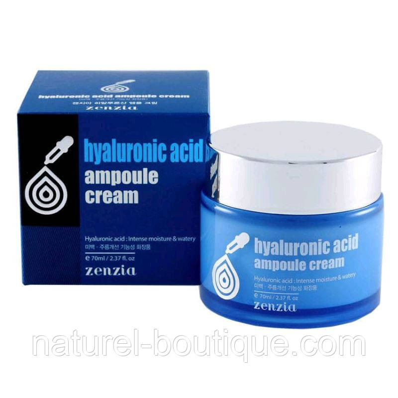 Крем для обличчя Zenzia Hyaluronic Acid Ampoule cream з гіалуроновою кислотою, фото 1