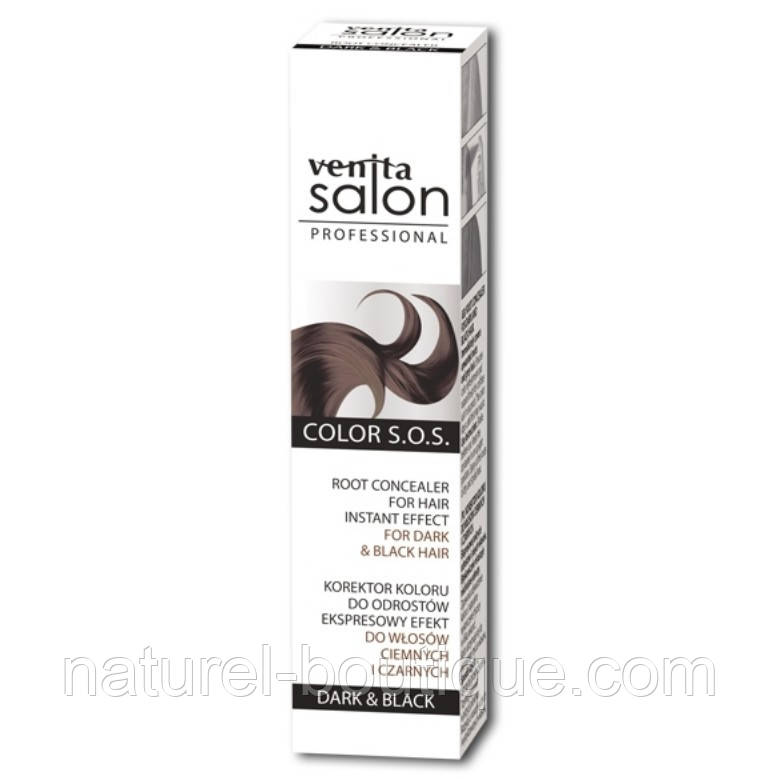 Коректор для відрослого волосся темний Чорний VENITA SALON ROOT CONCEALER DARK & BLACK