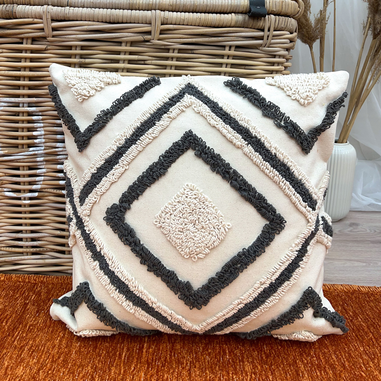 Декоративна наволочка для подушки Ромби 50х50 см, фото 1