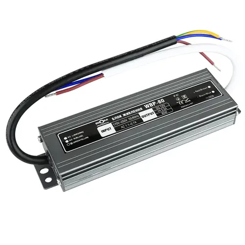 Блок живлення герметичний BIOM Professional WBP-80-12, 12V, 80W, 6.6А, металевий корпус, IP67