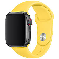 Силиконовый ремешок Sport Band для Apple Watch 38 / 40 / 41 mm (Желтый / Yellow)