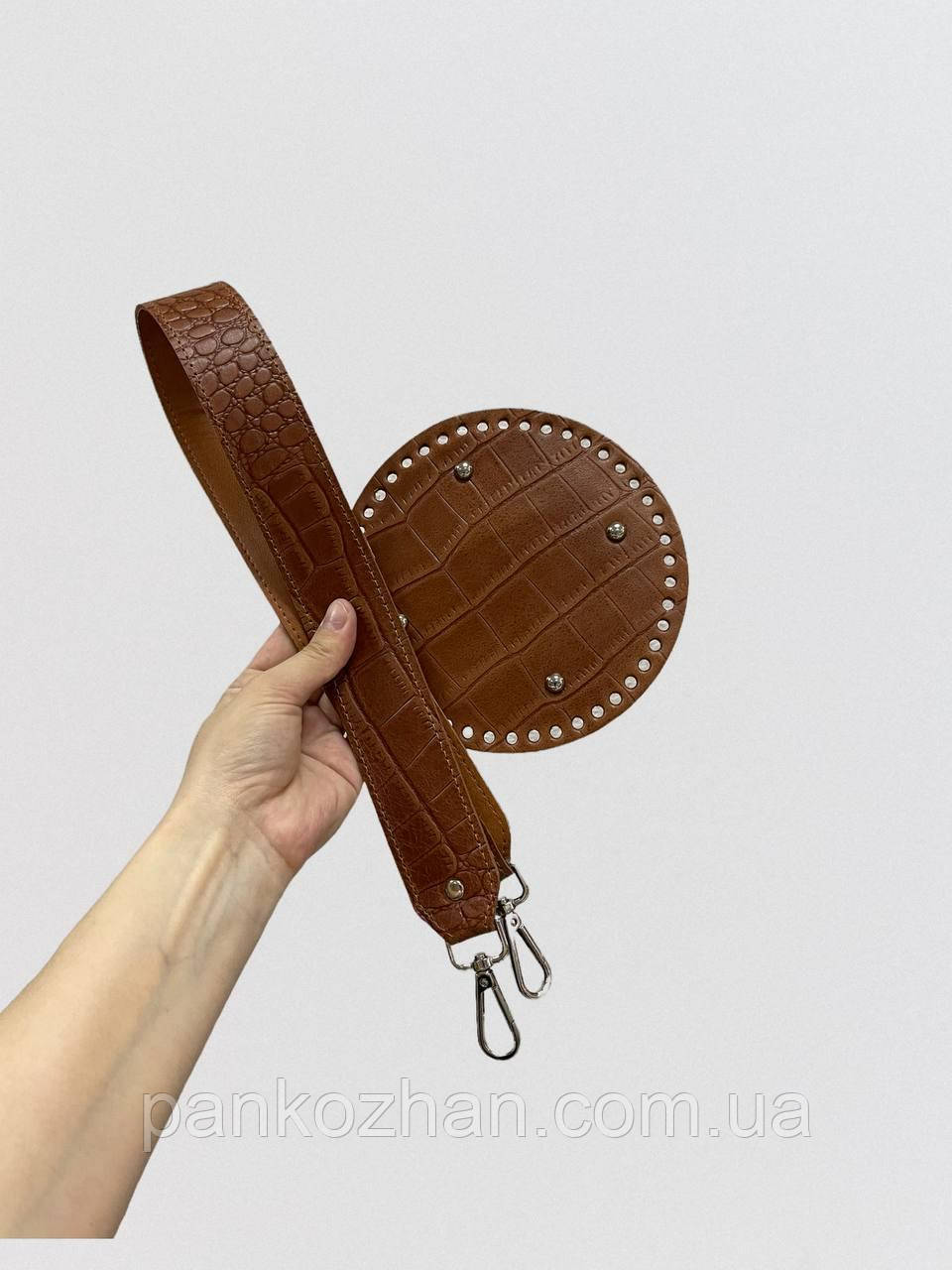 Комплект для торби з широкою ручкою, натуральна шкіра, фото 1