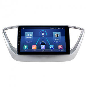 Штатна магнітола Lesko для Hyundai Solaris II 2017-2020 екран 9" 2/32Gb Top 4G/ Wi-Fi GPS, фото 1