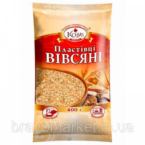 Пластівці вівсяні миттєвого приготування 400г ТМ Козуб, фото 1