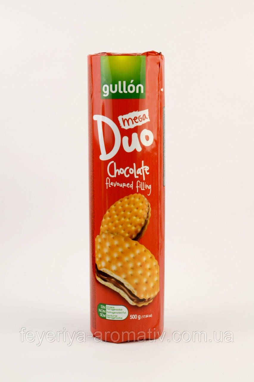 Печиво із шоколадним кремом Gullon Mega Duo Chocolate 500г (Іспанія)