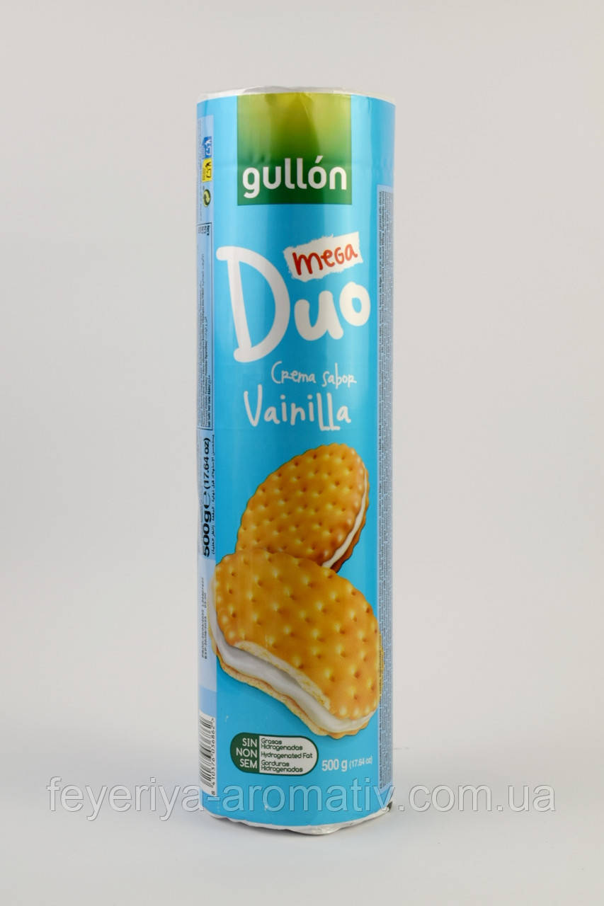 Печиво з ванільним кремом Gullon Mega Duo Vainilla 500г (Іспанія)