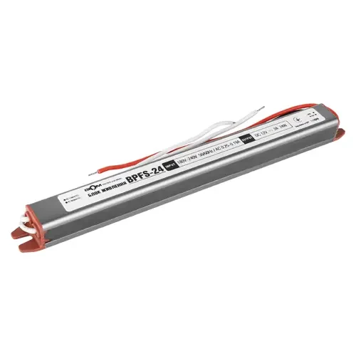 Блок живлення герметичний BIOM Professional BPFS-24-12, 12V, 24W, 2А, металевий корпус, IP67