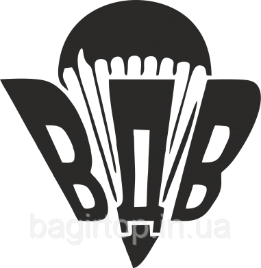 Вінілова наклейка на авто  - Парашют ВДВ розмір 20 см