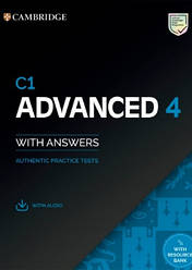 Cambridge English: C1 Advanced 4 Authentic Practice Tests with answers, Downloadable Audio and Resource Bank