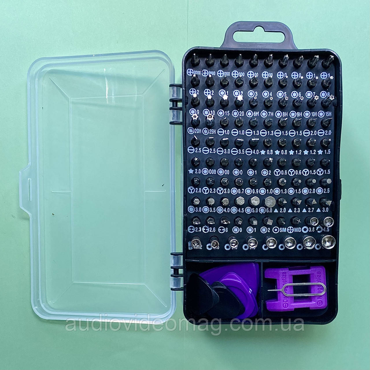 Набір (96 в 1) інструментів, біт, насадок, головок, фото 1