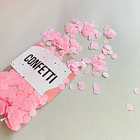Конфетти из тишью кружочки нежно-розовые 12 мм 10 г