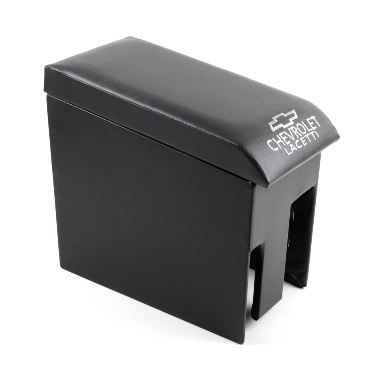 Підлокітник автомобільний модельний Chevrolet Lacetti з вишивкою чорний, фото 1