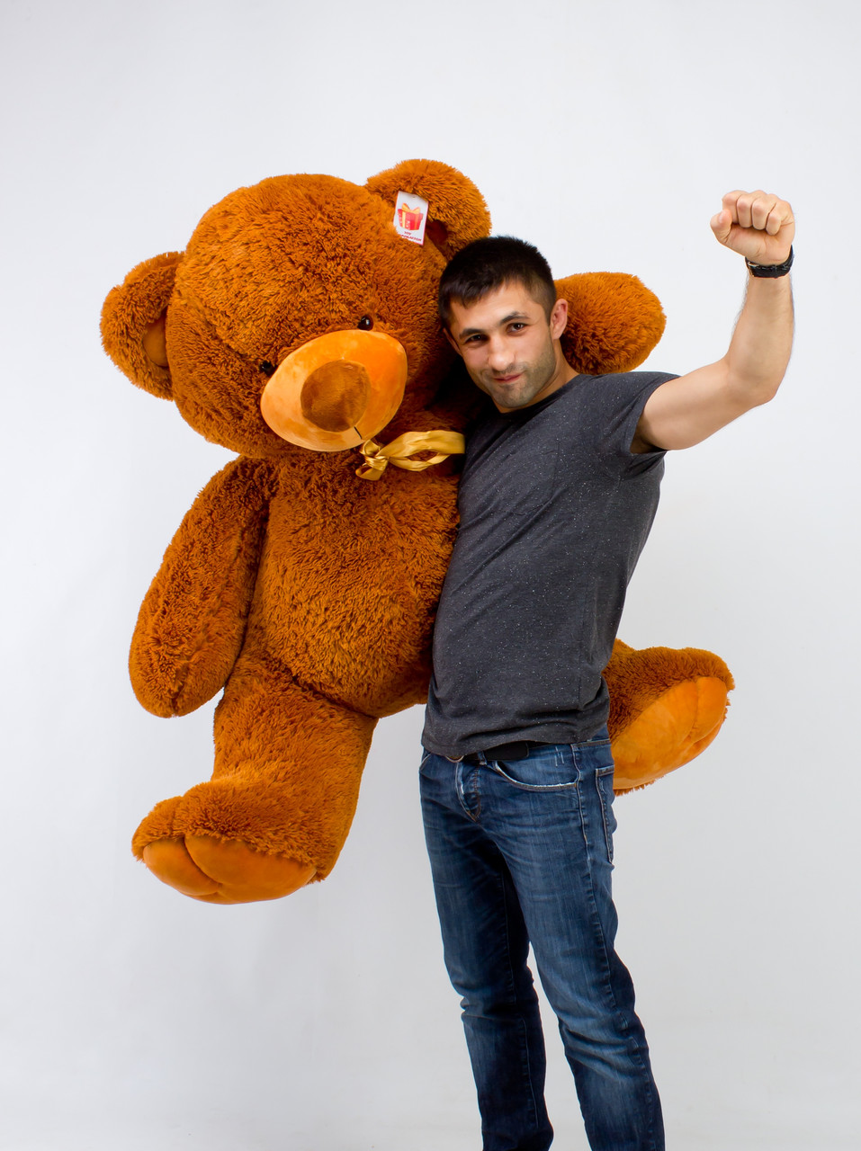 Великий м'який ведмедик 150 см гарні іграшки подарунок для дівчини, Плюшевий ведмідь коричневий