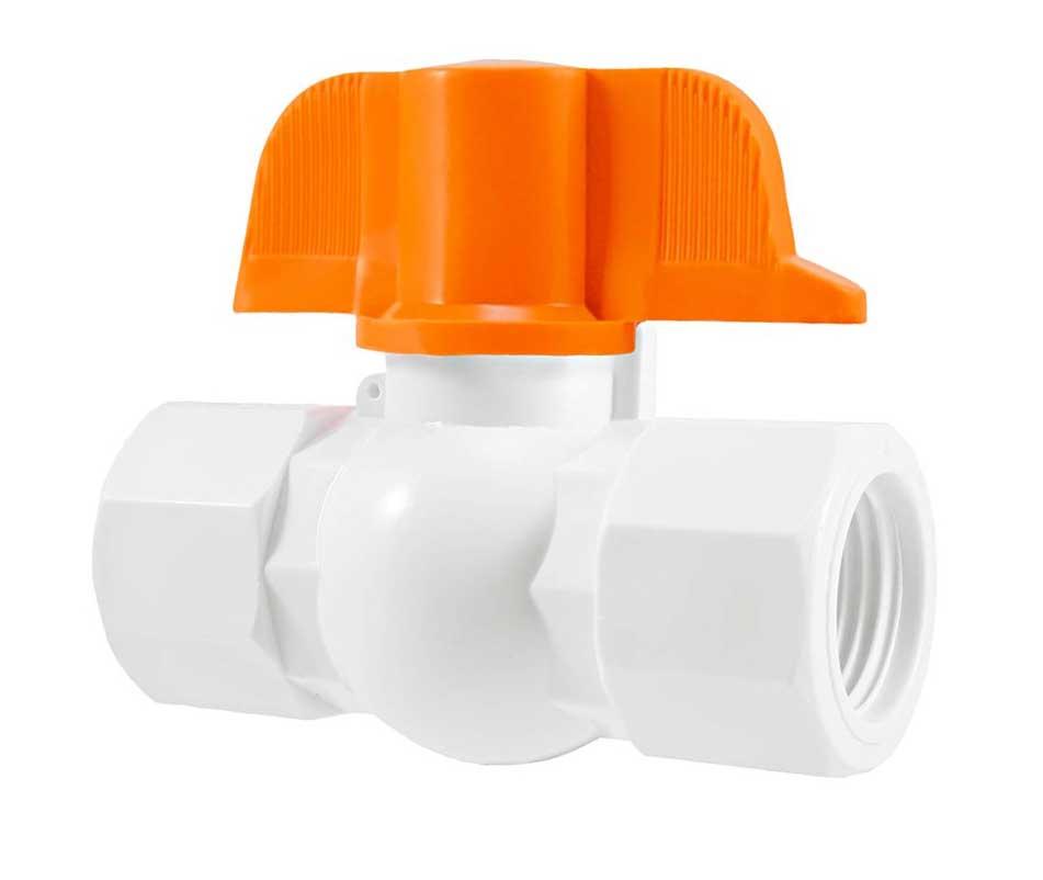 Кран кульовий пластиковий 1/2" внут. х 1/2" внут.(метелик), фото 1