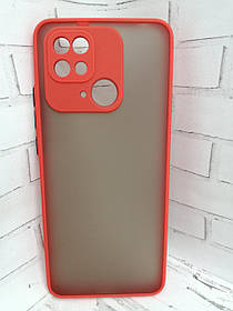 Чохол для Xiaomi Redmi 10C накладка бампер протиударний shadow matte червоний