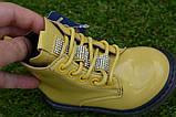 Демісезонні дитячі черевики лакові для дівчинки жовті р22-25, фото 3