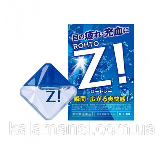 Японские капли для глаз с витамином В6 и цинком Rohto Z! Eye Drops 12 ...