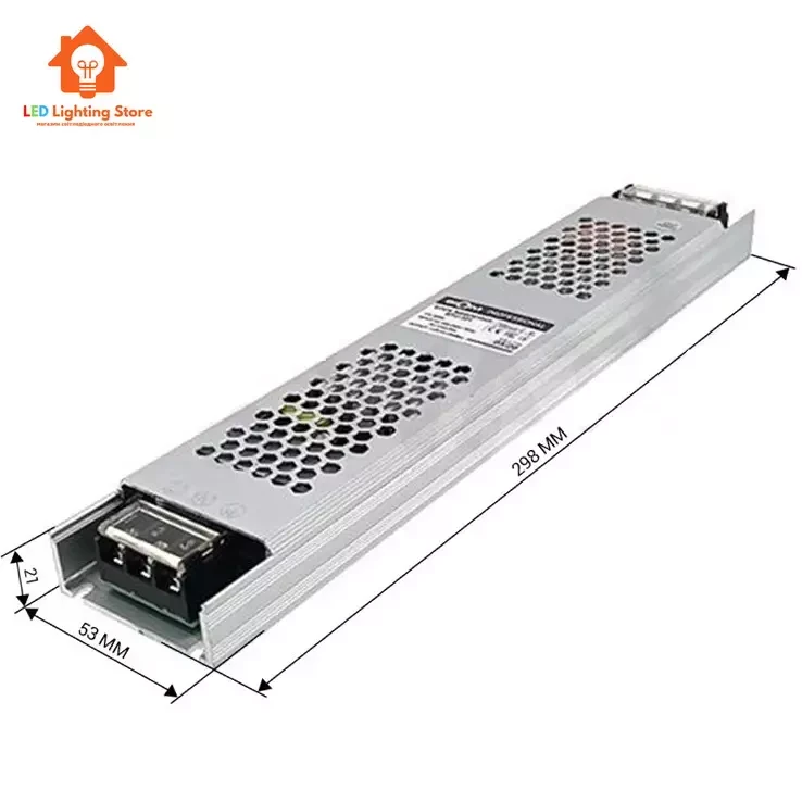 Блок живлення BIOM Professional BPU-301, 12V, 300W, 25А, металевий корпус, IP20