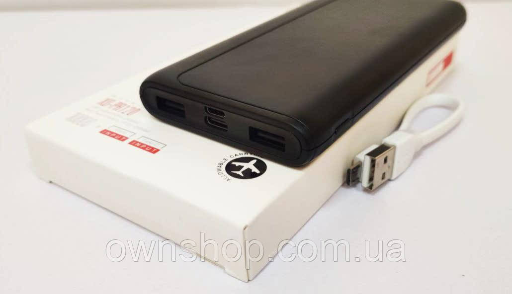 Power Bank XO-PR120 10000 mAh / 37Wh Power box, black