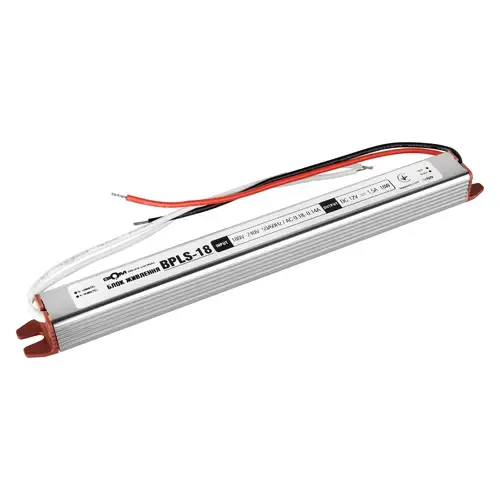 Блок живлення BIOM Professional BPLS-18-12, 12V, 18W, 1.5А, IP20. Гарантія – 2 роки.