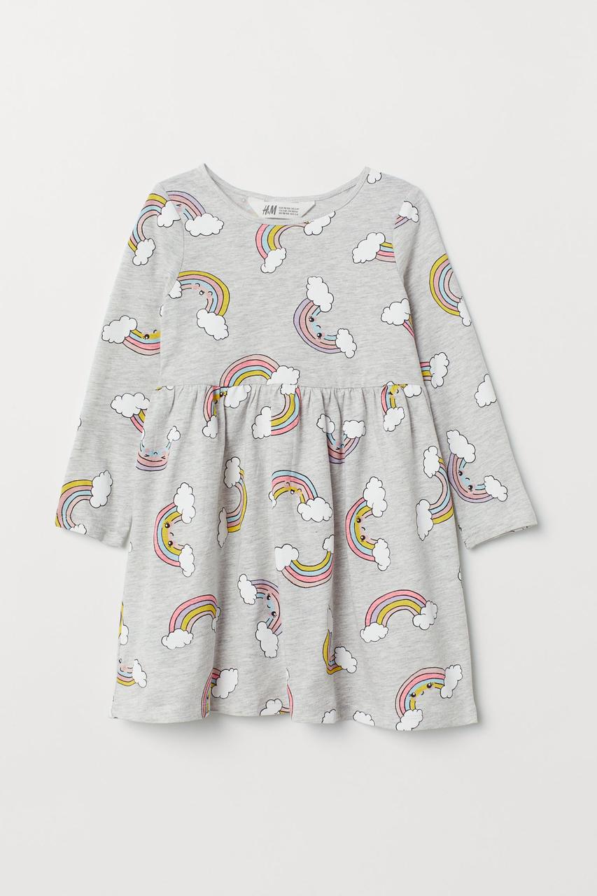 Сукня сіре довгий рукав Веселка H&M 122/128, 134/140см, фото 1