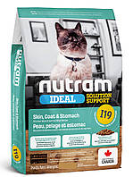 Сухой корм для кошек с чувствительным пищеварением и проблемами кожи и шерсти I19 NUTRAM 20 кг