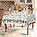 Лляна скатертина на великий стіл/Скатертина з котами/Скатертина святкова 220х150, фото 2