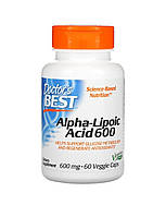 Альфа-липоевая кислота, 600 мг, Alpha - lipoic acid 60 вегетарианских капсул Doctor's Best