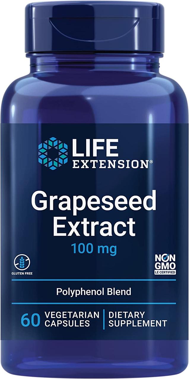 Life Extension Grapeseed Extract / Екстракт виноградної кісточки для здоров'я серця 60 капсул