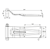Петля задніх дверей для вантажівки 270*86*4 мм (Цинк), фото 2