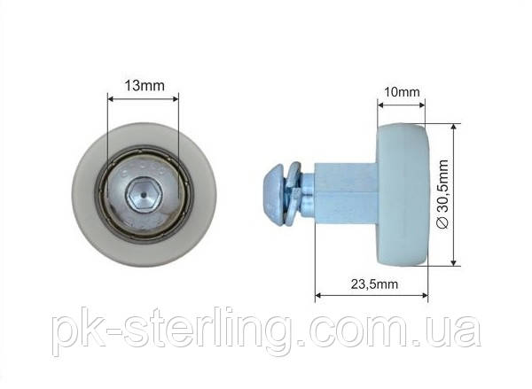 Ролик зсувного даху 30x9x23, фото 1